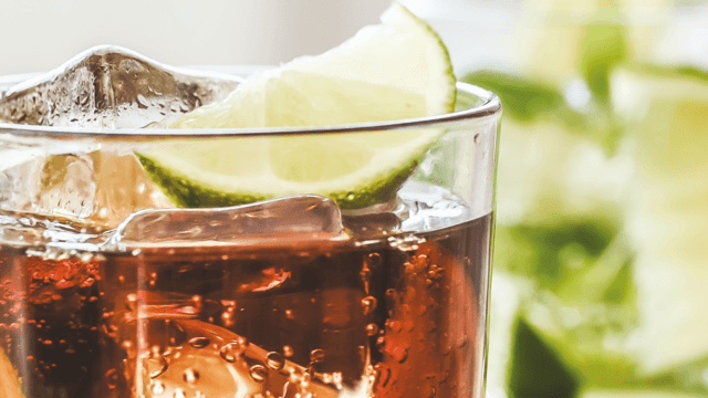 Carbonated drink with lime