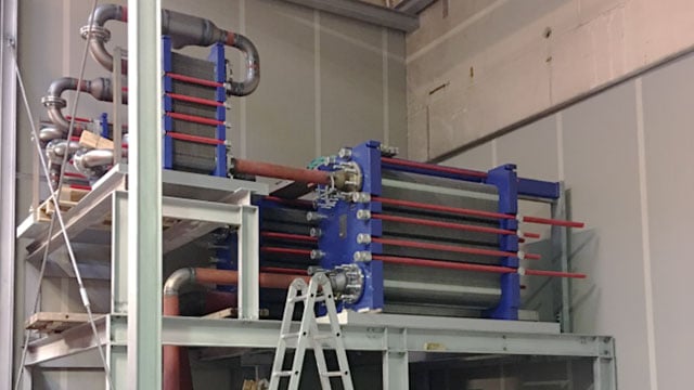 Réutilisation de la chaleur perdue des unités de condensation de la brasserie Fuglsang