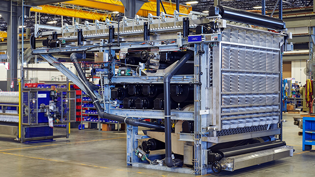 Filtre-presse &agrave; bande ASH de d&eacute;shydratation des boues Alfa Laval apr&egrave;s sa reconstruction&nbsp;